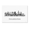 Trademark Fine Art Marlene Watson 'Philadelphia Skyline WB-BW' Canvas Art, 22x32 MW0477-C2232GG